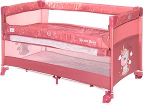 BABY COT UP AND DOWN WITH FOLDABLE SIDE ROSE VELVE