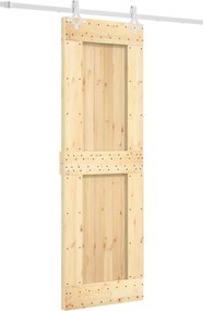 vidaXL Συρόμενη Πόρτα Φυσικό και Λευκό 70 x 210 cm