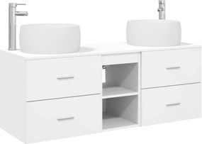 vidaXL Σετ Επίπλων Μπάνιου 3 τμχ. Λευκό 49,5 x 44,5 x 66 εκ