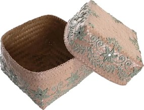 Σετ Διακοσμητικών Κουτιών DKD Home Decor Πολύχρωμο Bamboo Boho (3 Τεμάχια)