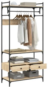 vidaXL Ντουλάπα με Συρτάρια Sonoma Δρυς 89x39x184,5 εκ. Επεξ. Ξύλο