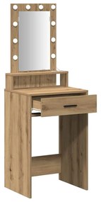 vidaXL Τραπέζι περιποίησης Καφέ 50 x 41 x 140 εκ. Επεξεργασμένο ξύλο