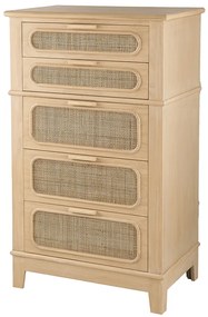 Artekko Cons Συρταριέρα MDF Ψάθα Φυσική Απόχρωση (73.5x46x117)cm Artekko 79138-NATU
