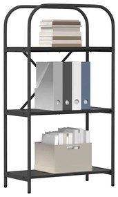 vidaXL Ράφι Βιβλίων Μαύρη δρυς 60 x 30 x 109 εκ Επεξεργασμένο ξύλο