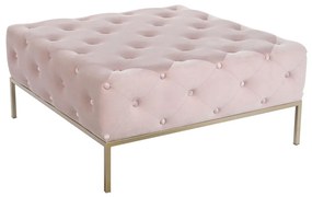 Σκαμπό DKD Home Decor Ροζ Χρυσό Μέταλλο 100 x 100 x 45 cm