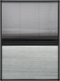 vidaXL Σήτα Παραθύρου Πλισέ με Σκίαστρο 80 x 120 εκ. Αλουμινίου
