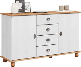 vidaXL Πλαϊνό γραφείο ASKIM 133,5 x 40 x 79 εκ. Μασίφ ξύλο πεύκου