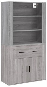 vidaXL Ντουλάπι Γκρι Sonoma από Επεξεργασμένο Ξύλο