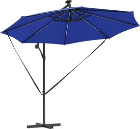 vidaXL Ομπρέλα ηλίου 294 x 294 x 248 cm Πολυεστέρας και Αλουμίνιο