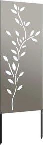 vidaXL Οθόνη Ιδιωτικότητας Κήπου Floral Σκ rusty 50 x 140 εκ
