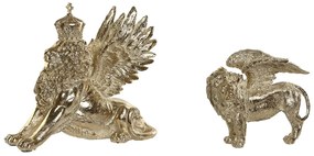 Διακοσμητική Φιγούρα Home ESPRIT Χρυσό Λέων 20 x 10,5 x 17,5 cm 29 x 13 x 25 cm (x2)