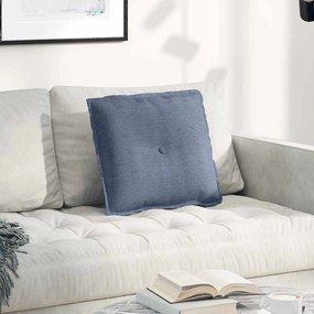 vidaXL Μαξιλάρι Πλάτης Μπλε 50 x 45 εκ. Υφασμάτινο Κορντουρά