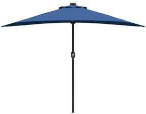 vidaXL Ομπρέλα Κήπου Αζούρ μπλε 294 x 150 x 224 εκ ύφασμα