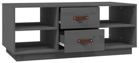 vidaXL Τραπεζάκι Σαλονιού Γκρι 100x50x41 εκ. Μασίφ Ξύλο Πεύκου