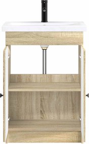 vidaXL Σετ Επίπλων Μπάνιου Sonoma Δρυς 78,5 x 37,5 x 81 εκ