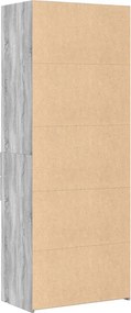 vidaXL Ντουλάπι Γκρι Sonoma 70x42,5x185 εκ. από Επεξεργασμένο Ξύλο