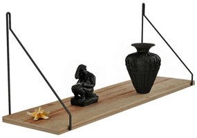 Ράφι Τοίχου Agilan HM9183.11 72x20x27cm Natural-Oak Melamine, Metal