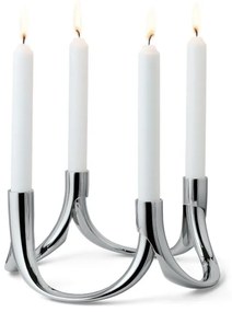 Κηροπήγιο Μαγνητικό Bow (Σετ 2Τμχ) 123125 17,8x10x7,6cm Nickel Philippi Metal