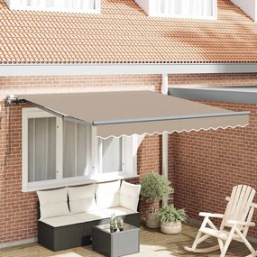 vidaXL Σκηνίτσα Αναδιπλούμενη Μπεζ 350 x 250 εκ ύφασμα