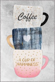 Διακοσμητικό Χαλί Κουζίνας Coffee Theme γκρί 160x230 cm