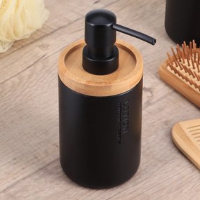 Δοχείο Κρεμοσάπουνου 280ml (Φ7.5x17) T-D Black/Bamboo 62101237