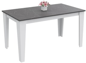 ΤΡΑΠΕΖΙ ΚΟΥΖΙΝΑΣ BORIS HM18220.02 ΜΕΛΑΜΙΝΗ ΣΕ ΜΑΥΡΟ-ΛΕΥΚΟ ΧΡΩΜΑ 130x75x75Υεκ