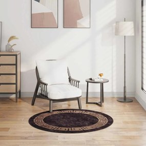 vidaXL Χαλί Πλενόμενο Αντιολισθητικό Μαύρο / Χρυσό Ø 120 εκ.