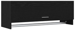 vidaXL Ντουλάπι με πόρτα Μαύρο 100 x 32.5 x 35 cm Επεξεργασμένο ξύλο