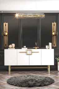 Κονσόλα με πόδια και ντουλάπια 150x35x48 cm