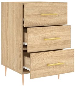 vidaXL Κομοδίνο Sonoma Δρυς 40 x 40 x 66 εκ. από Επεξεργασμένο Ξύλο