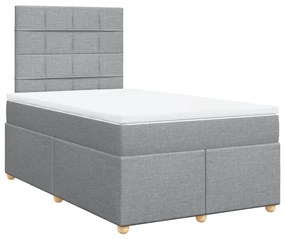 ΚΡΕΒΑΤΙ BOXSPRING ΜΕ ΣΤΡΩΜΑ ΑΝΟΙΧΤΟ ΓΚΡΙ 120X190 ΕΚ. ΥΦΑΣΜΑΤΙΝΟ 3293519