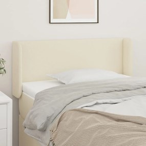 vidaXL Κεφαλάρι με Πτερύγια Κρεμ 83x16x78/88 εκ. Συνθετικό Δέρμα