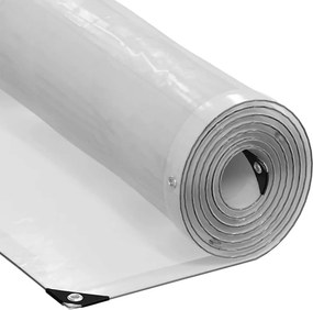 vidaXL Σαφής μουσαμάς με οπές 5x12 m Πολυαιθυλένιο
