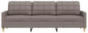 vidaXL Καναπές Τριθέσιος Taupe 180 εκ. Υφασμάτινος