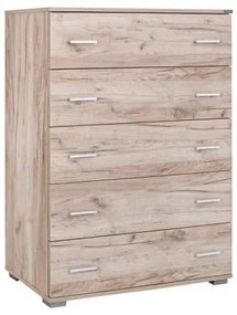 ΣΥΡΤΑΡΙΕΡΑ Fylliana Imperium 5F GREY OAK ΧΡΩΜΑ 90x44x127εκ 887-225-039 - 5 ΤΕΜΑΧΙΑ