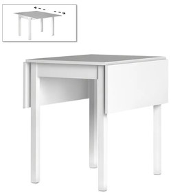 Τραπέζι Katlanir Megapap επεκτεινόμενο μεταλλικό - μελαμίνης χρώμα λευκό 59x78x75 - 117x78x75εκ. - Μελαμίνη - GP022-0015,1