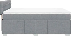 vidaXL Κρεβάτι Boxspring με Στρώμα Αν. Πράσινο 160x200εκ Υφασμάτινο