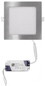 Adeleq Led Φωτιστικό Ψευδοροφής Αλουμινίου Τετράγωνο 12W 6300K 120° Σατινέ 21-01220660