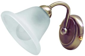 Φωτιστικό Τοίχου-Απλίκα 34-0118 23cm Με Κρύσταλλο Bronze Gloria Metal, Glass