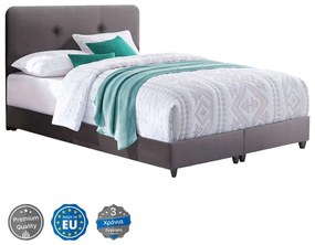 Κρεβάτι Dolores HM637.10 Για Στρώμα 150x200cm Βελούδινο Grey Διπλό Βελούδο