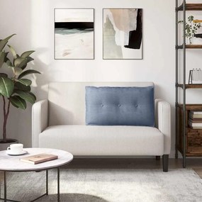 vidaXL Μαξιλάρι Πλάτης Μπλε 80 x 50 cm Υφασμάτινο Κορντουρά