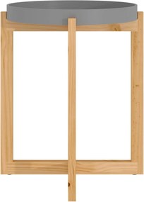 vidaXL Τραπεζάκι Σαλονιού Γκρι 41x41x48,5 εκ. Επεξ. Ξύλο&amp;Μασίφ Πεύκο