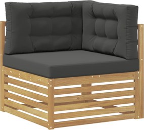 vidaXL Σειρά Καναπέ Εξωτερικού 8 pcs Άσπρο και Ανθρακί Πολυεστέρας