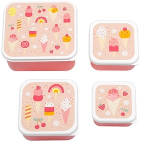 Φαγητοδοχεία (Σετ 4τμχ) Α Little Lovely Company Ice-Cream SBSEIC61