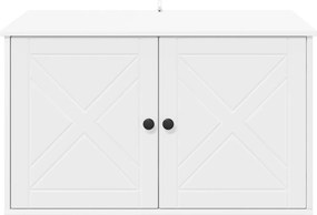 vidaXL Σπίτι Γάτας Λευκό 85 x 55 x 50,5 εκ Επεξεργασμένο ξύλο