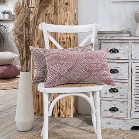 Μαξιλαροθήκη Διακοσμητική Izola 06 Pink Teoran 30X50 Cotton-Polyester