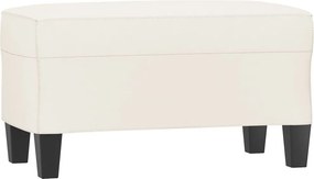 vidaXL Πάγκος Κρεμ 70x35x41 εκ. από Συνθετικό Δέρμα