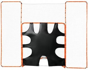 VEVOR 3-IN-1 Lacrosse Goal with Backstop and Target, 12&#039; x 9&#039; Lacrosse Net, Steel Frame Backyard Lacrosse Rebounder Equipment, Quick &amp; Easy Setup Training Net, Perfect for Youth Adult Training, Orange