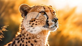 Σετ των 2 Intra Συλλεκτικό Ξύλινο Παζλ Plywood 4mm - Τσιτάχ στο γρασίδι Σε Ξύλινο Κουτί - Διαστάσεις: 10x10 cm – 25 κομμάτια