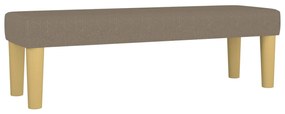 vidaXL Κρεβάτι Boxspring με Στρώμα Taupe 140x190 εκ. Υφασμάτινο